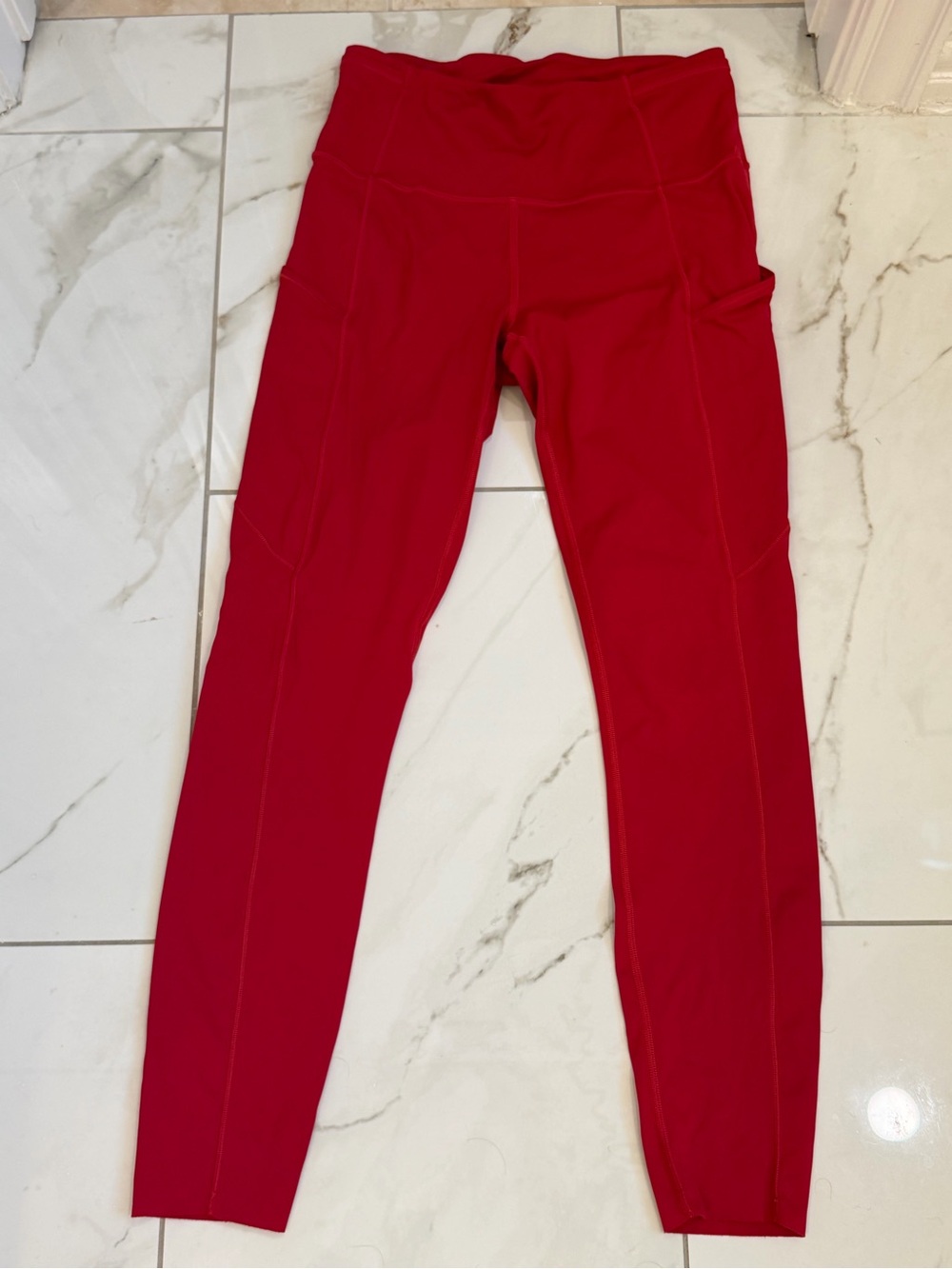 Lululemon fast and free leggings red size 6